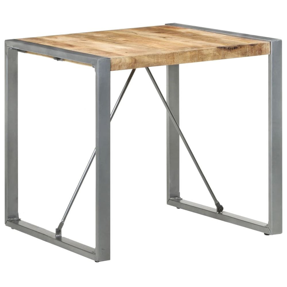 Vidaxl Jedálenský stôl 80x80x75 cm, surové mangové drevo
